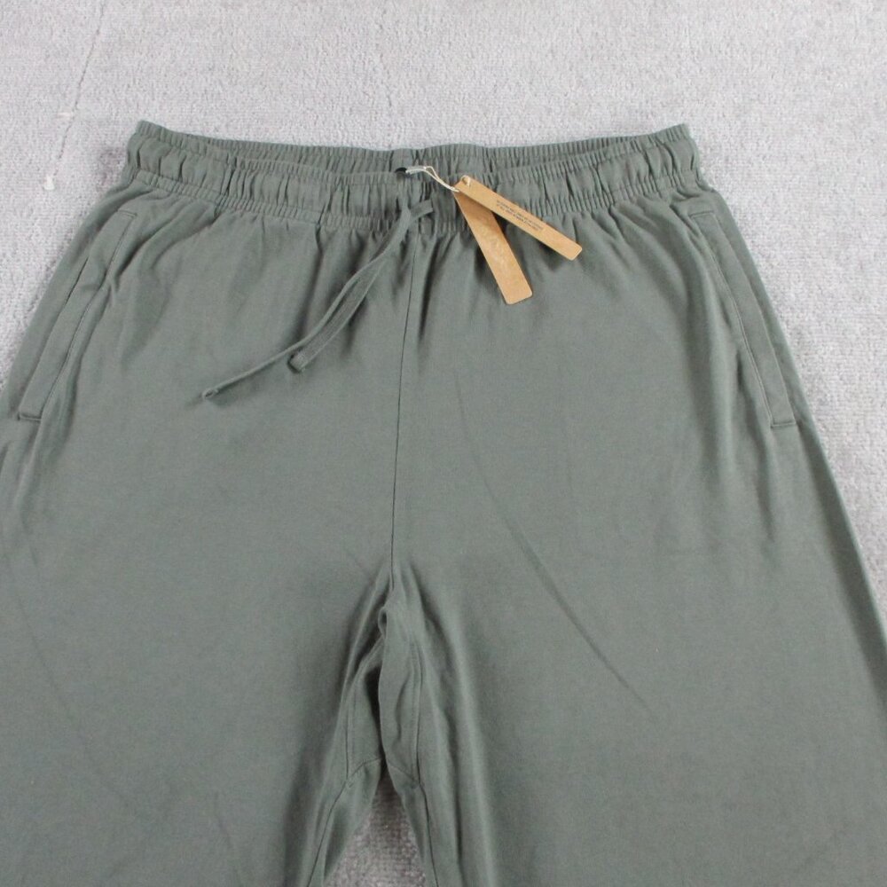 SKIMS Jersey Lounge Straight Leg Pants Mens Medium Basil Green Sweatpants NWT - Picture 3 of 13